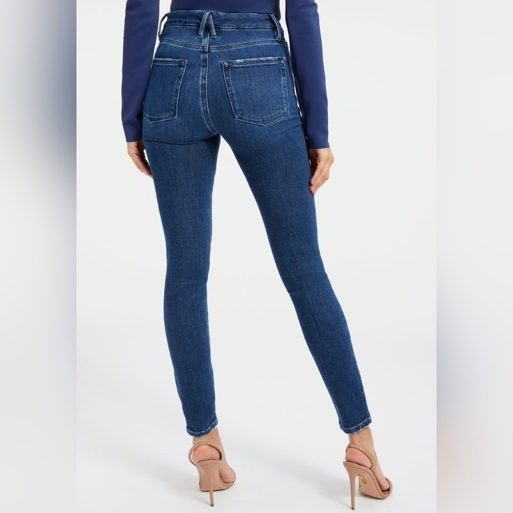 GOOD AMERICAN NWT GOOD LEGS SKINNY CASHMERE JEANS INDIGO312 Size 0/25 - Picture 10 of 10